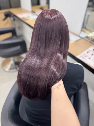 セミロング カラー ヘアアレンジ 🤍淡色ピンク&ラベ ンダーYUKI🤍のヘアスタイル