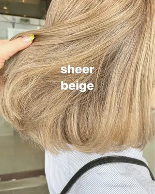 セミロング カラー ハイトーンカラー♡ yuのヘアスタイル