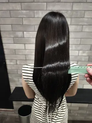 ロング VIMhair天神店 縮毛矯正 ハイライトのヘアスタイル