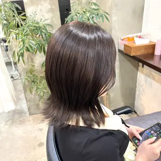 ミディアム カラー 艶髪‎カラー🤍 RIKAのヘアスタイル