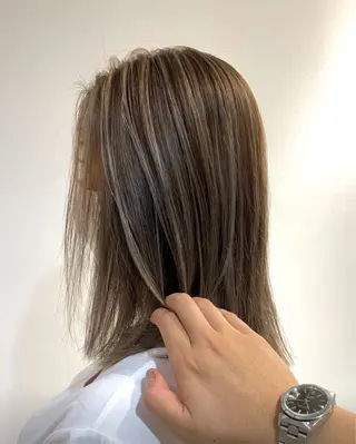 セミロング 【髪質改善/透明感】 上野 聖斗のヘアスタイル