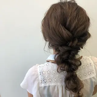 ロング ヘアアレンジ 心斎橋/ヘアセット MASAKIのヘアスタイル