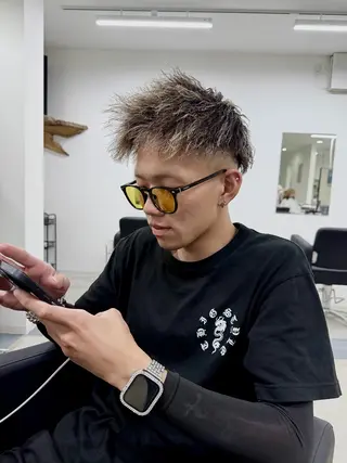 パーマ メンズ 鈴木 七海のヘアスタイル