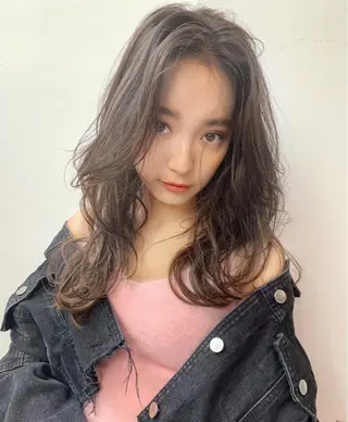 ロング カラー パーマ ヘアアレンジ メンズ キッズ ネイル マツエク・マツパ 🎀愛されモテヘア♡ 梅澤夏基🎀のヘアスタイル