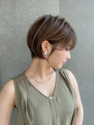ショート 縮毛矯正/レイヤー taiga🧡のヘアスタイル