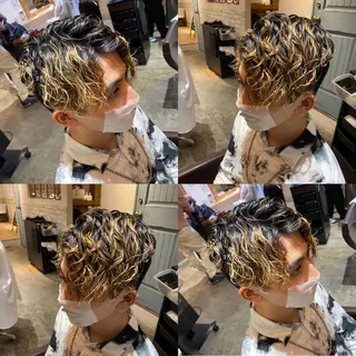 カラー メンズ レイヤー×艶髪特化 マネージャー安藤光司のヘアスタイル