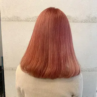 ミディアム カラー 透明感カラー✂︎ /縮毛矯正/YUKAのヘアスタイル