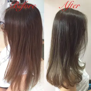 ミディアム セミロング ロング カラー 新宿/髪質改善/ 美髪矯正✨浅江通友のヘアスタイル
