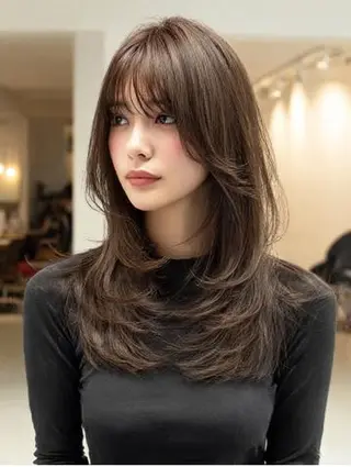 セミロング 生艶髪＆レイヤー🔔 渋谷お薦めNo.1✨のヘアスタイル