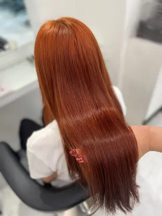 ロング カラー トレンド暖色ヘア🍒 miu🍒のヘアスタイル