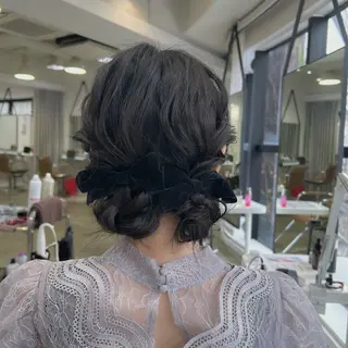 ミディアム ヘアアレンジ 🧣艶カラー・ヘア セット Chie🧸のヘアスタイル