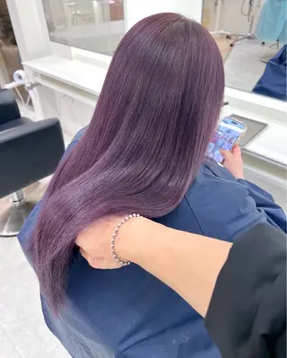ロング カラー NANO/ ブリーチ×レイヤーのヘアスタイル