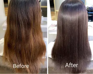セミロング カラー 髪質改善特化 ESSENCIAのヘアスタイル