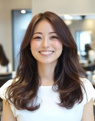 セミロング カラー PROGRESS 守谷店　KUSSYのヘアスタイル