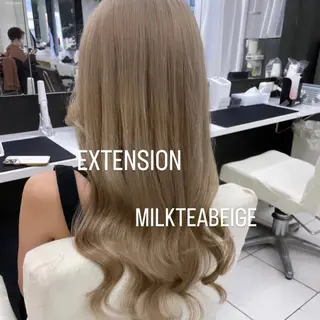 ロング カラー エクステ🩵ブリーチ 韓国ヘア🩵KAEのヘアスタイル