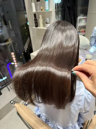 ロング パーマ ヘアアレンジ 縮毛矯正/髪質改善/ ブリーチ毛/木元渓太のヘアスタイル