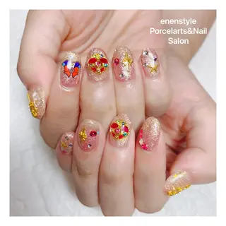 ミディアム ネイル 🐾enen style 🐾のネイルデザイン