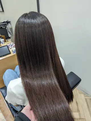 ロング カラー ✨METEO導入店✨ 髪質改善×縮毛矯正のヘアスタイル