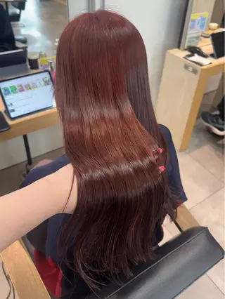 ロング カラー オリーブ︴グレージュ ︴透明感カラー︴真凜のヘアスタイル