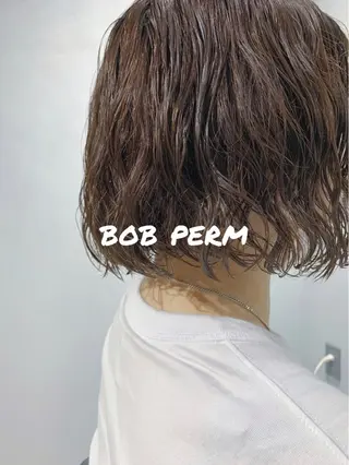 ショート パーマ ボブパーマコテ巻き風 パーマNo1深江秀平のヘアスタイル
