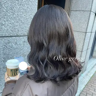 ミディアム カラー 似合わせカット/ 青竹真璃亜のヘアスタイル