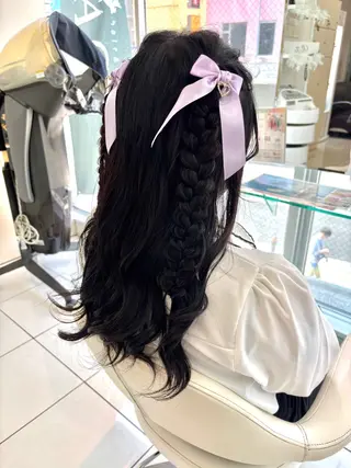 ロング ヘアアレンジ ブリーチ透明感カラー /レイヤー👗しずかのヘアスタイル