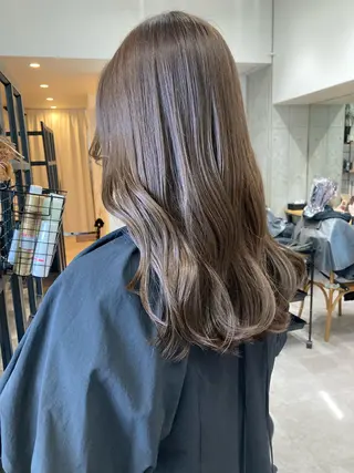 セミロング ✨色持ちの良い艶 カラー✨蟹江真世のヘアスタイル