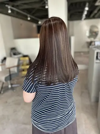 ロング カラー 白髪ぼかし特化美容師 古賀雄歩のヘアスタイル