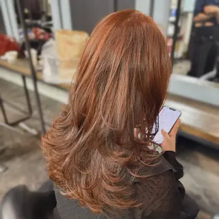 セミロング カラー ヘアアレンジ 透明感カラー /髪質改善🫧ユイカのヘアスタイル