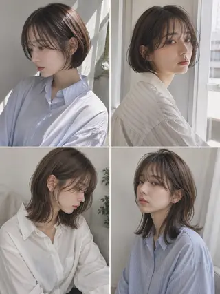 ミディアム 🌻似合わせ×透明感 🫧みれい🧸のヘアスタイル