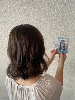 ミディアム ヘアアレンジ 💞暖色カラー 💞risaのヘアスタイル