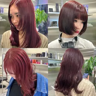 カラー メンズウルフ/ボブ パーマ/くるみのヘアスタイル