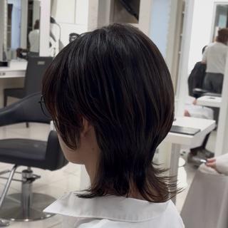 ミディアム 【くびれウルフ/ レイヤー】🖤ゆまののヘアスタイル