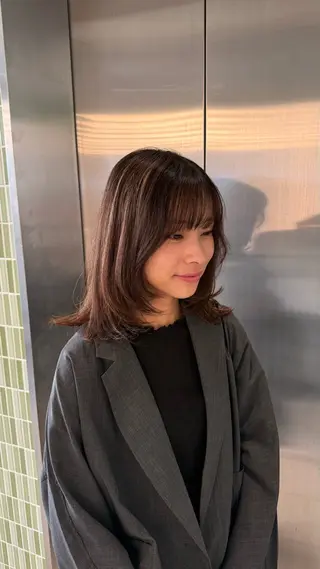 セミロング RUKA👱🏻 メンズカットパーマのヘアスタイル