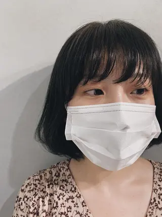 ショート カラー ヘアアレンジ ボブパーマコテ巻き風 パーマNo1深江秀平のヘアスタイル