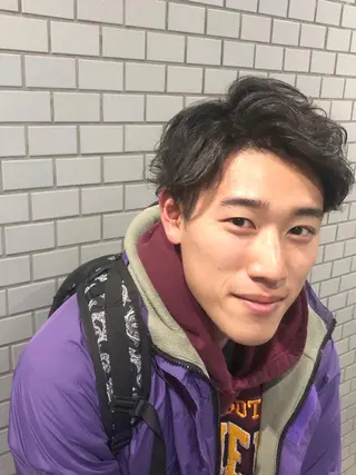 ショート パーマ メンズ 本場韓国ヘア/韓国風 メンズヘア　須田龍世のヘアスタイル