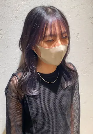 セミロング 中村 莉子のヘアスタイル