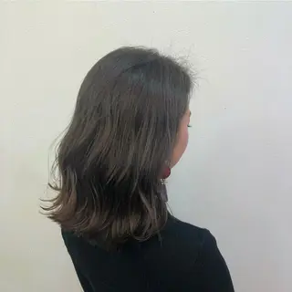 セミロング カラー 酸性縮毛矯正🧴韓国 レイヤー/髪質改善のヘアスタイル
