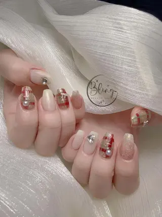 セミロング 波 なみのネイルデザイン