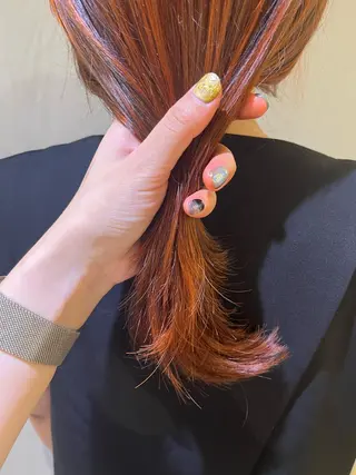 ミディアム カラー パーマ ヘアアレンジ メンズ nishi fuyumiのヘアスタイル
