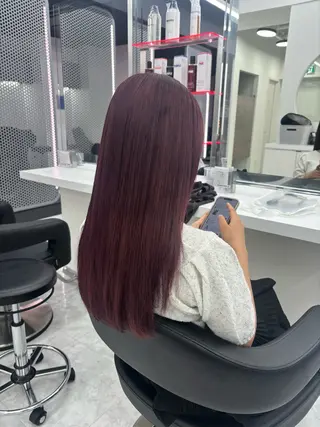 ロング 🎀暖色カラー🎀 韓国ヘア まなかのヘアスタイル