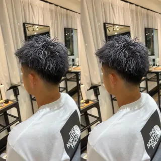 ショート カラー メンズ センターパート ／植田のヘアスタイル