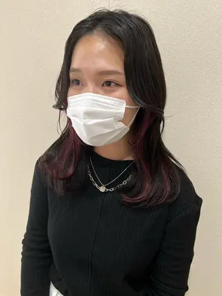 ミディアム カラー 外国人対応 佐久間のヘアスタイル