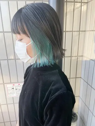 ミディアム カラー ✨艶ブリーチカラー ✨四ノ宮裕己のヘアスタイル