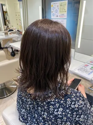 ミディアム カラー 縮毛矯正/ショート 長岡/姉崎宏実🌿のヘアスタイル