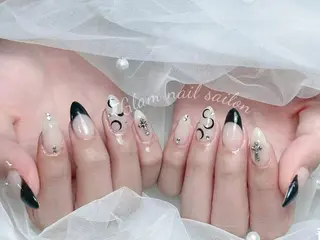 ネイル エツメ💅 長さ出し🎀デザインのネイルデザイン