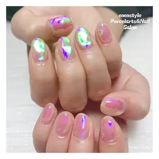 ミディアム ネイル 🐾enen style 🐾のネイルデザイン