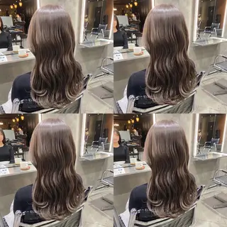 セミロング カラー 透明感カラー🌿 グレージュ🐺陽介のヘアスタイル