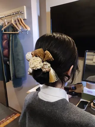 ヘアアレンジ 大人髪ヘアセット/ 切りたて感なしカットのヘアスタイル