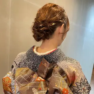 ミディアム ヘアアレンジ 齊藤 桃子のヘアスタイル